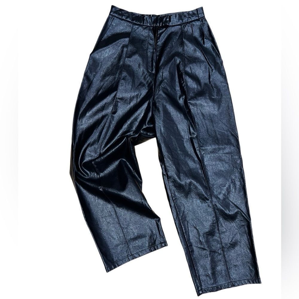 Pixie Market faux leather trousers black size medium
